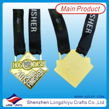 2013 Texas Marathon Medals Sport Famous Gold Finisher Medal Engraved Medal Cute Pig Unique Medal with Black Ribbon (lzy00040)